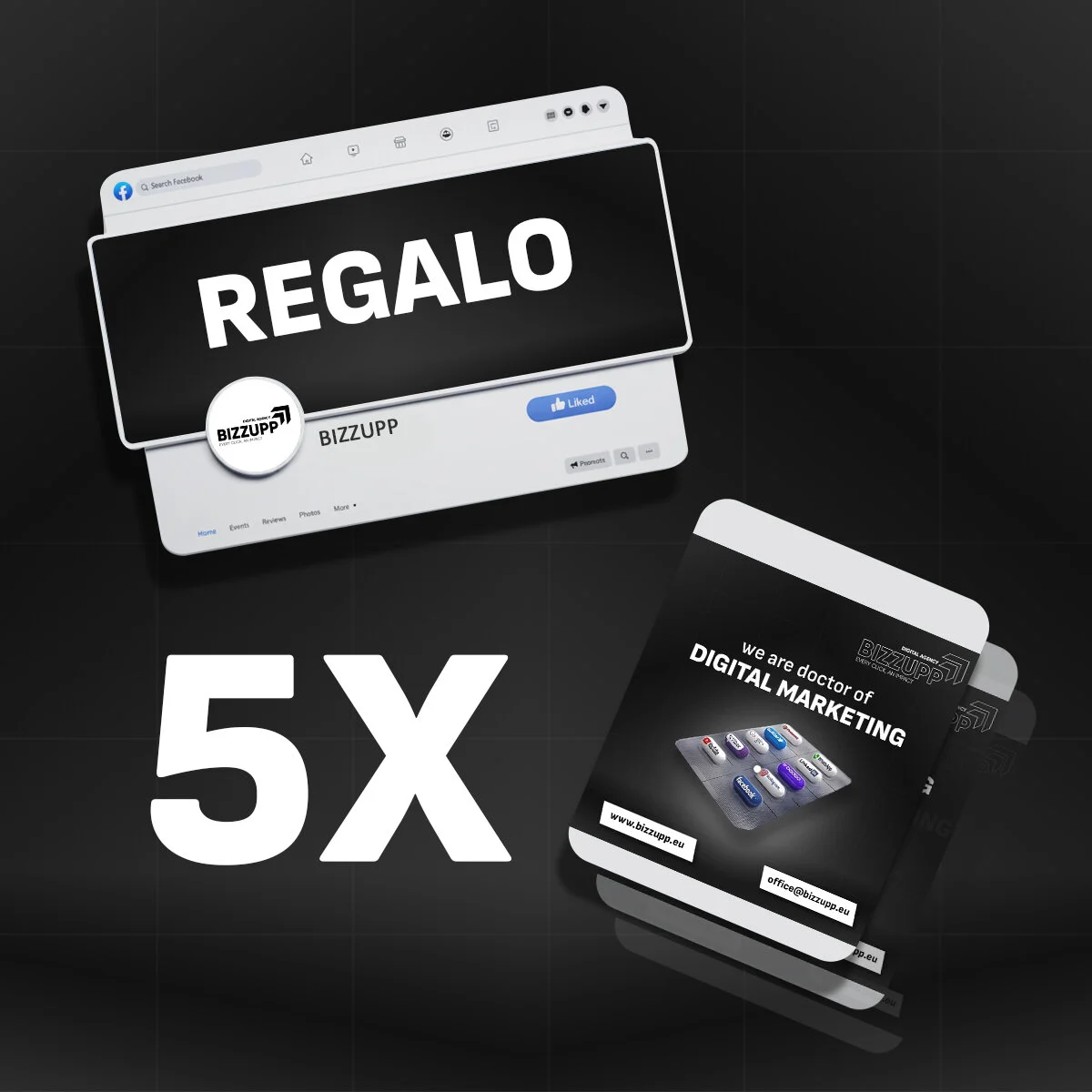 Paquete: 5 posts + portada y perfil (regalo)