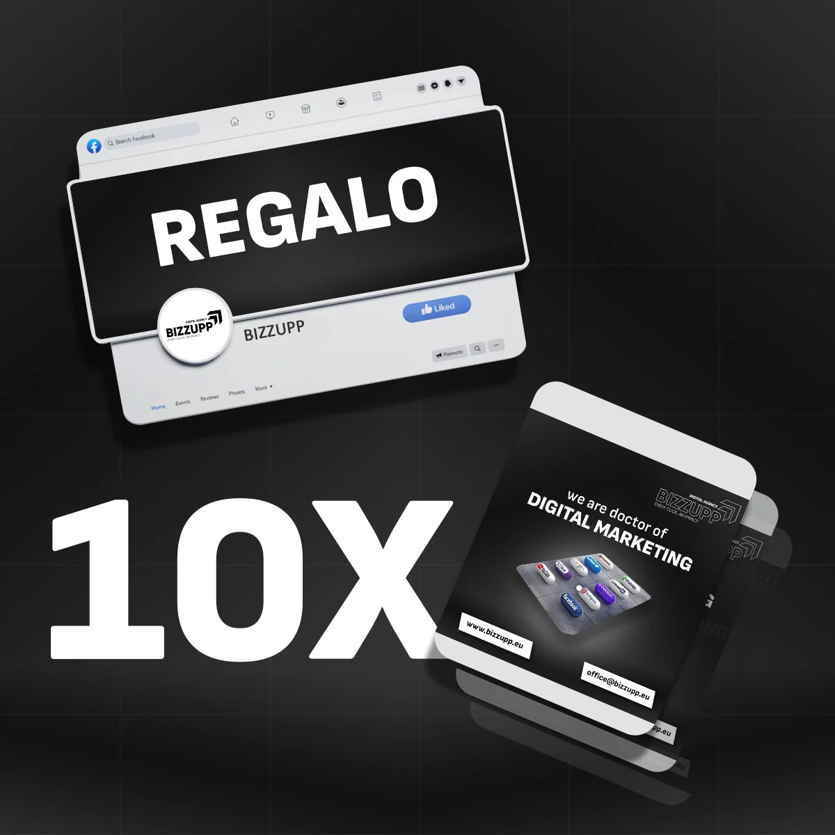 Paquete: 10 posts + portada y perfil (regalo)
